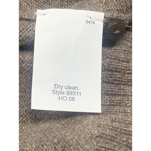 J. Crew Argyle Cardigan Sweater Womens Size L Brown Red 100% Cashmere Y2K - Picture 7 of 7